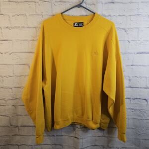 Vintage STARTER PRO 80 CREW NECK SWEATSHIRT Heavyweight Yellow Men's XL